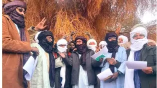 جانب من توحد واندماج حركات الأزواد في كيان واحد يسمى "جبهة تحرير أزواد" منذ عامين. ص:ح.م