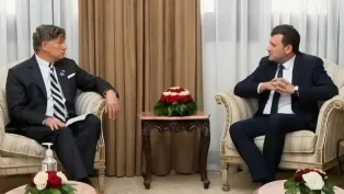 وزير الفلاحة ياسين وايد (على اليسار) في لقاء  مع نائب وزير خارجية الولايات المتحدة، كريستوفر لاندو. ص: وزير الفلاحة (فايسبوك) .