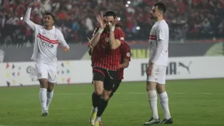 احتفال خالدي بهدفه أمام الزمالك