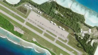 الصورة: صورة جوية لقاعدة دييغو غارسيا