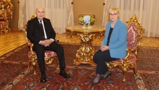 جانب من زيارة رئيس الجمهورية، عبد المجيد تبون إلى جمهورية سلوفينيا