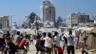 الصورة: قصف الصهيوني على أحياء  غزة  (وكالات)