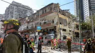 موقع هجوم صاروخي إيراني في وسط الكيان الصهيوني بالقرب من تل أبيب