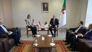 جانب من زيارة السفيرة الهولندية. الصورة: وزارة الشؤون الخارجية.