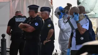 مسرح الحادثة التي أودت بحياة الرعية التونسي، الصورة: وكالة الأنباء الفرنسية.