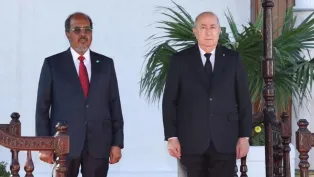 صورة: رئيس الجمهورية يستقبل نظيره الصومالي خلال زيارة الأخير للجزائر الشهر الماضي.