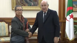 الرئيس تبون يستقبل لويزة حنون بقصر الرئاسة. ص: رئاسة الجمهورية.