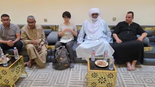 جانب من لقاء الباحث مع المجتمع المحلي. ص:ح.م