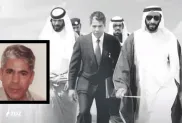 محمود حمرا كروها (وسط الصورة)، رفقة الشيخ زايد آل نهيان (رحمه الله)