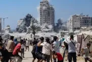 الصورة: قصف الصهيوني على أحياء  غزة  (وكالات)