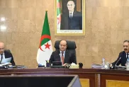 سيفي غريب، الوزير الأول (وسط الصورة)، الصورة: مصالح الوزير الأول.