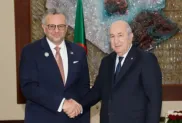 الرئيس عبد المجيد تبون والمستشار مسعد بولس. ص:ح.م