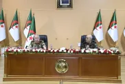 صورة: الفريق أول السعيد شنقريحة خلال إلقاءه كلمة بالناحية العسكرية الخامسة (وزارة الدفاع الوطني)