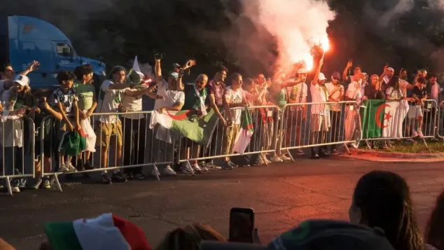 صورة: احتفالات أنصار "الخضر" في مدينة لاورنس.