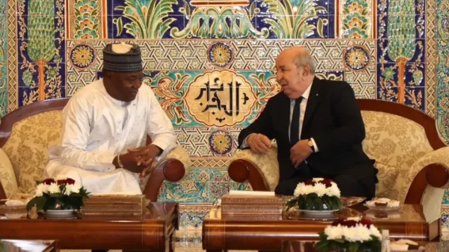 الرئيسان عبد المجيد تبون وعبد الرحمن تياني. ص: رئاسة الجمهورية. (فايسبوك)