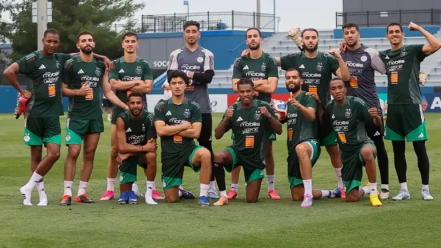 صورة من تدريبات "الخضر" أمس (الفاف)
