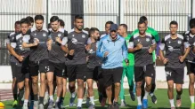 صورة: جانب من تدريبات اتحاد خنشلة أمس (الصفحة الرسمية للفريق)